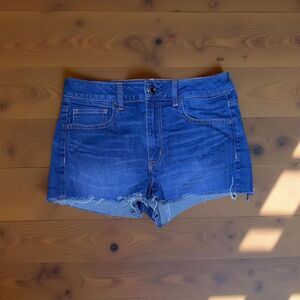 American Eagle Stretch Super Hi Rise Shortie Shorts Size 6 #114